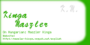 kinga maszler business card